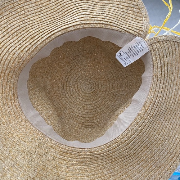 Stylish Straw Sun Hat with Yellow Flower Woven Paper Coquette Cat & Jack - Picture 5 of 6